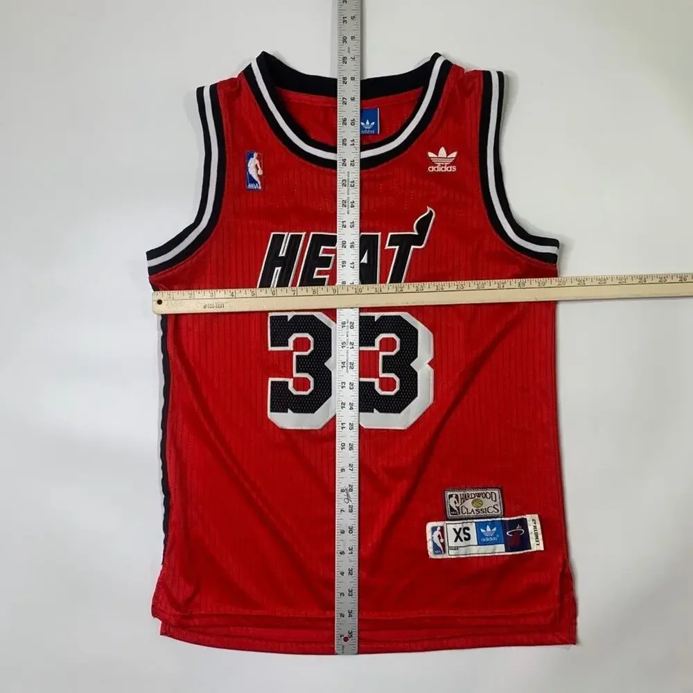 Vintage Miami Heat Jersey Mens XS Red Alonzo Mourning Adidas Hardwood +2 Length